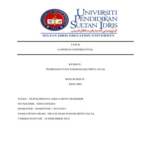 Laporan experiential