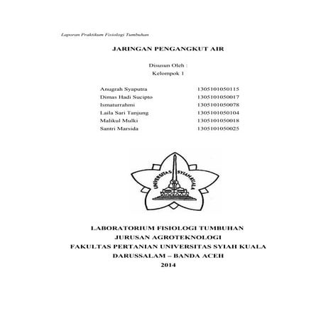 Laporan jaringan pengankut air(LIMITED EDITION)