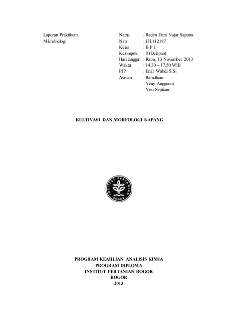 Laporan praktikum mikrob tm 9