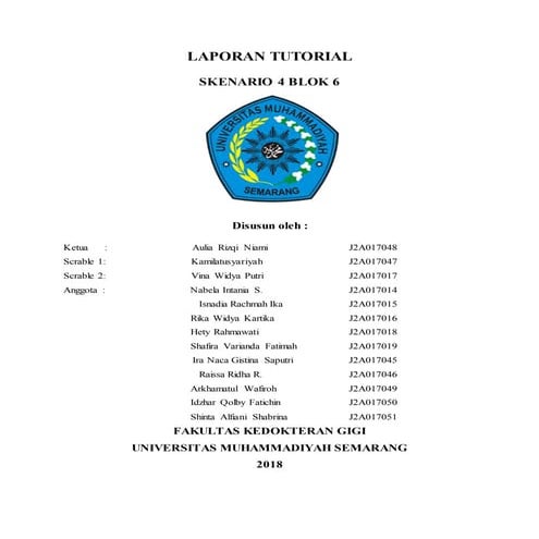 Laporan tutorial Radiografi Kedokteran Gigi