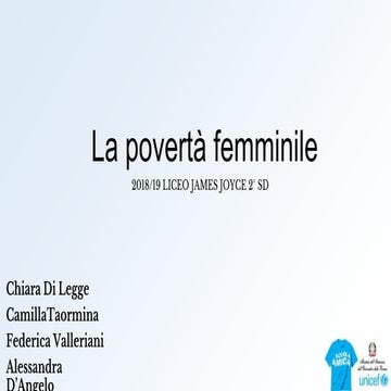 La poverta femminile. la disoccupazione delle donne. il pay gender gap