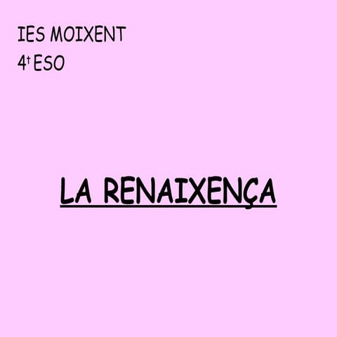 La renaixença 4t ESO