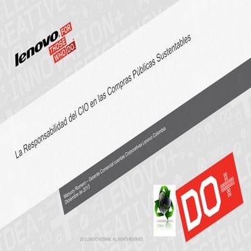 La responsabilidad del cio en las compras públicas sustentables