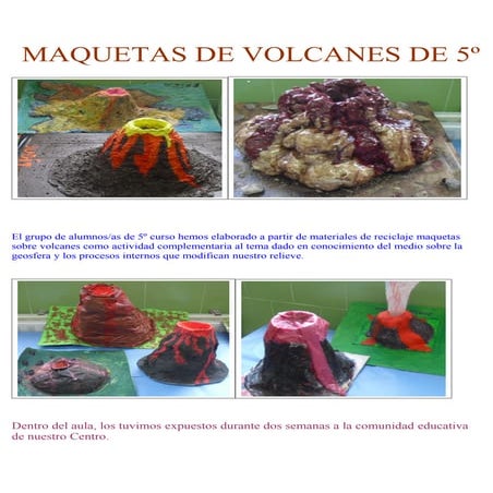 Las maquetas de volcanes de 5º  c