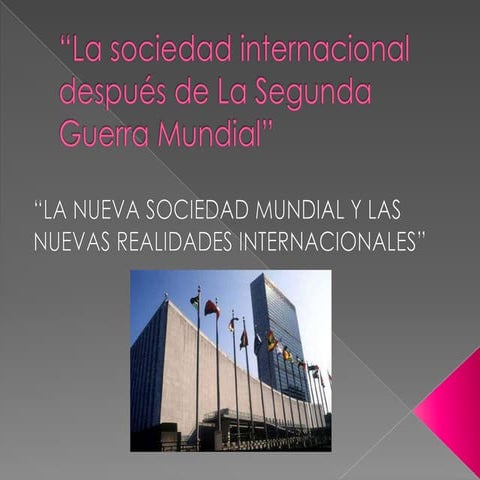 La sociedad internacional 