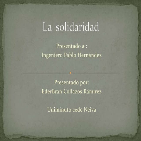 La  solidaridad