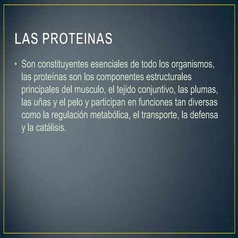 Las proteinas. Clasificacion de las proteinas