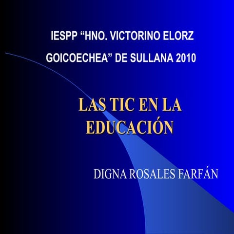 Las tic en la educación