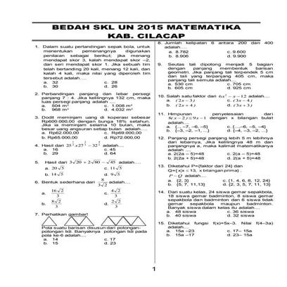 PREDIKSI UN MATEMATIKA SMP CILACAP 2015 (1)