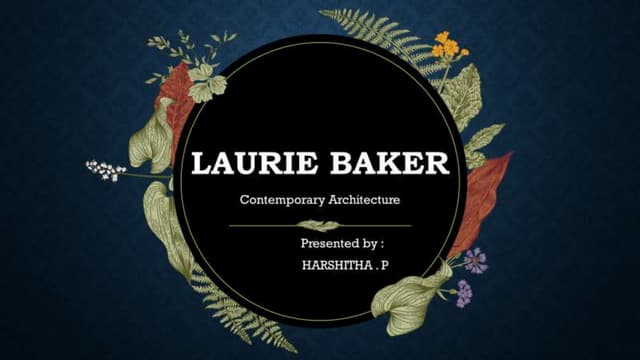 Laurie baker 