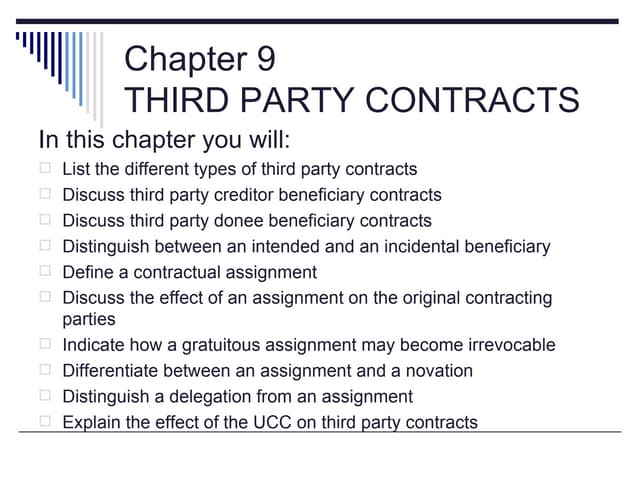Law 206   Ch. 9 - Third Party Contracts