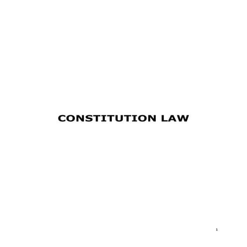 CONSTITUTIONAL LAW