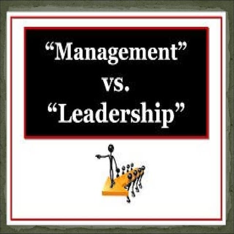 Leader vs. manager .By me