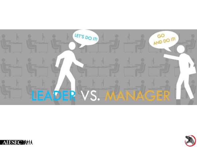 Leader vs manager