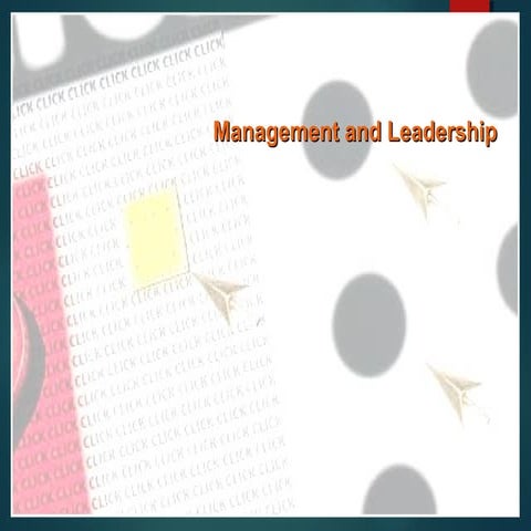 management and leadership