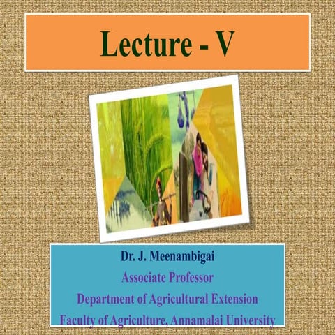  Extension Programmes of Ministry of Agriculture
