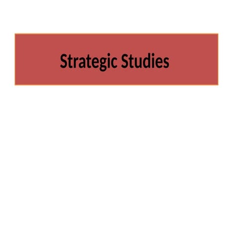 Lecture 2 Clausewitz as a strategist of war