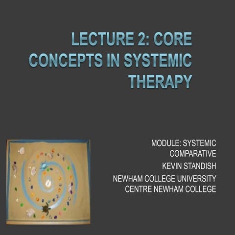 Lecture 2 core concepts in systemic therapy