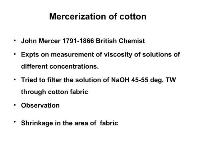 Lecture 3 mercerization