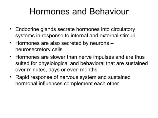Lecture 4   hormones and behaviour