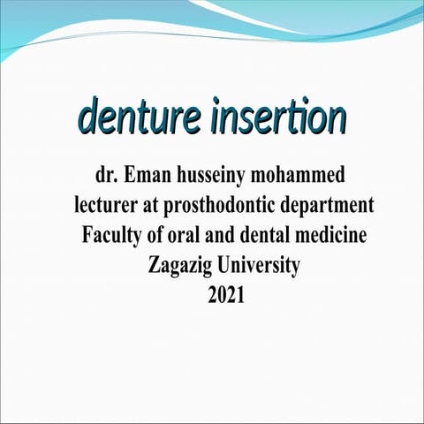lecture denture insertion - dif Copy.ppt