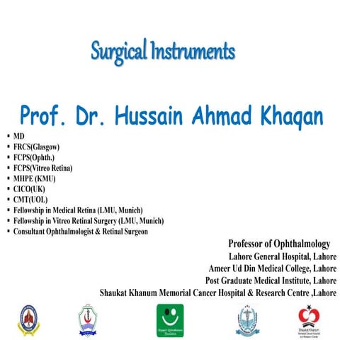 Lecture on Surgical Instruments For 4th Year MBBS Undergraduate Students By P...