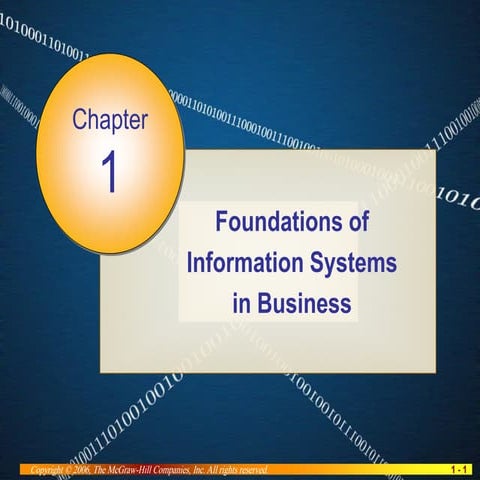 Foundation of Information Systems in Business 