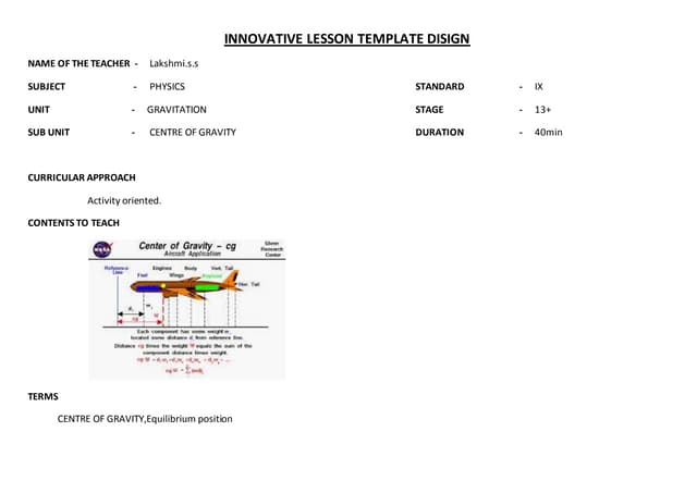innovative lesson plan