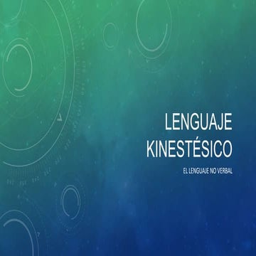 Lenguaje kinestésico