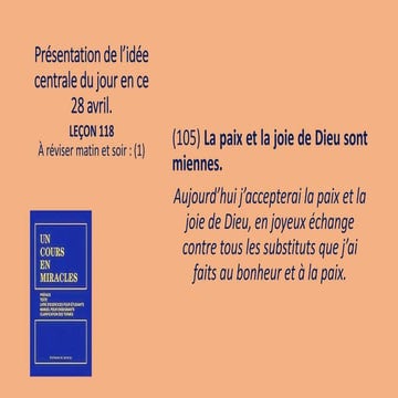 Leçon 118 - Énoncé et pratique