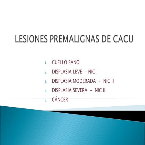 Lesiones premalignas de cacu