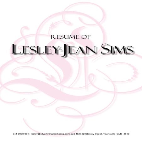 Resume of Lesley Sims