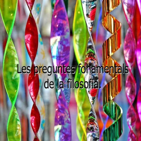 Les preguntes fonamentals de la filosofia