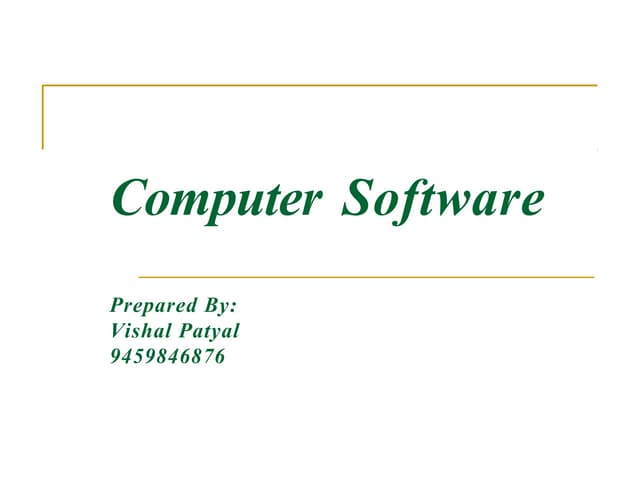 Lesson 5 computer software