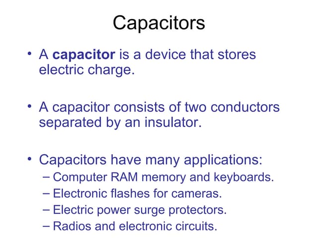 Lesson 2  Capacitors