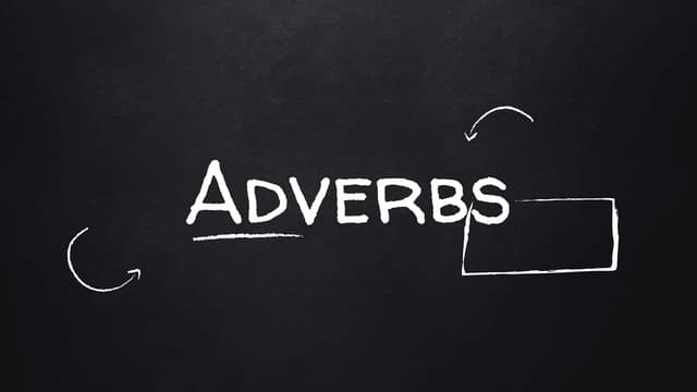 Adverbs