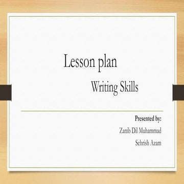 Lesson plan present simple tense 