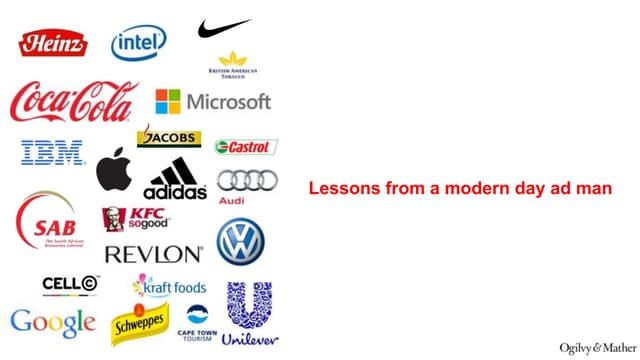 Lessons from a modern day ad man