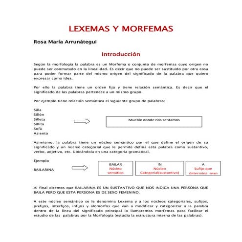 Lexema y morfema (2)