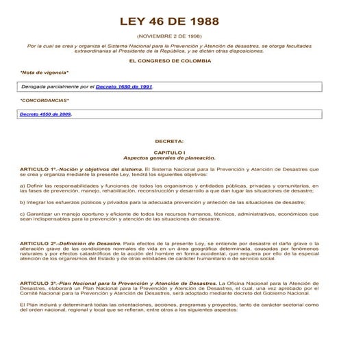 Ley 46 de 1988