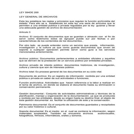 Ley 594 de 200
