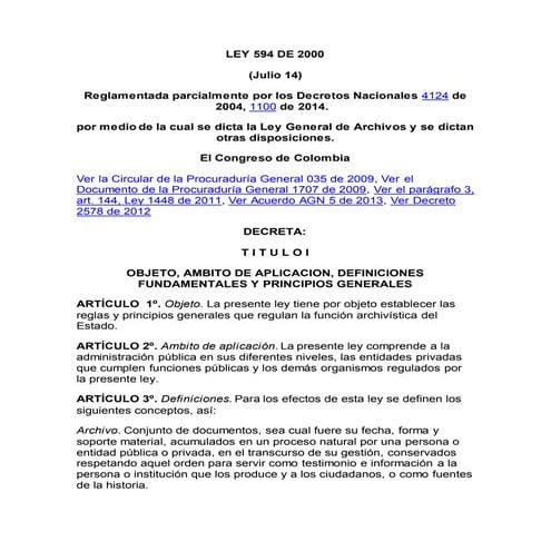 Ley 594 de 2000