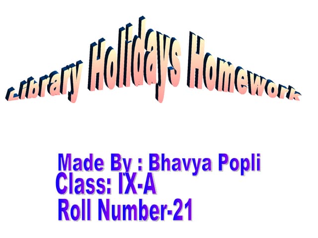 Presentation on Book Reviews