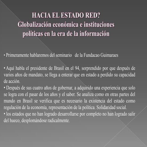 Libro De Manuel Castells   Haciendo El Estado Red