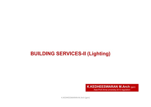 building services- II Lighting