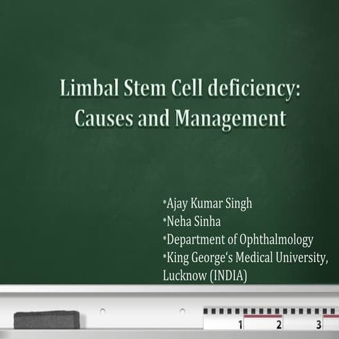 Limbal stem cell deficiency