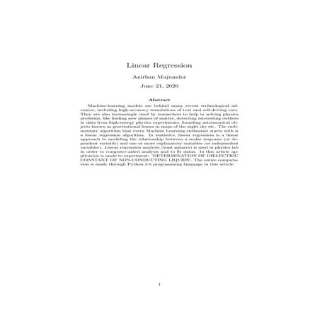 Linear regression [Theory and Application (In physics point of view) using py...