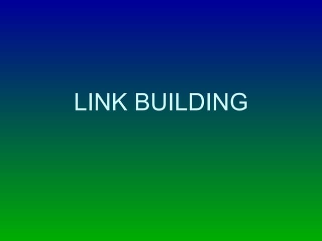 Link building ppt