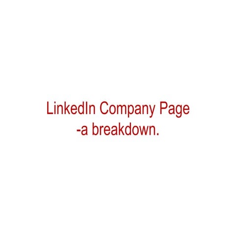 LinkedIn Company Page