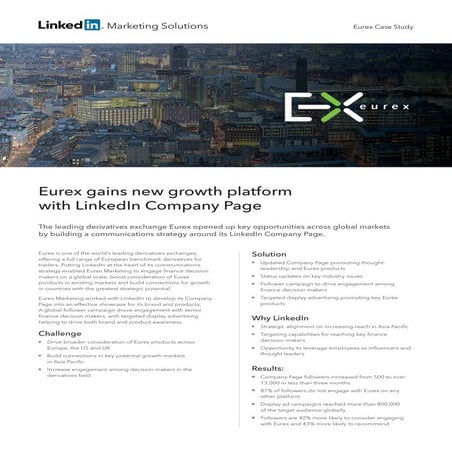 LInkedIn - Eurex Case Study 2013